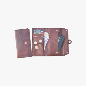 GIFT REEGALO Classy Tri-Fold Leather Passport &Amp; Travel Wallet