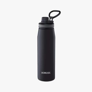 BOROSIL Go Sports Black Ss Bottle - 600 Ml