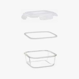 BOROSIL Microwavable Klip & Store Square 320 Ml