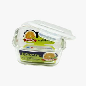 BOROSIL Microwavable Klip & Store Square 520 Ml