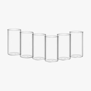 BOROSIL Vision Glasses Large ( Set Fo 6)