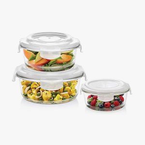 BOROSIL Klip N Store ( Set Of 3) Round