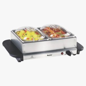 SKYLINE Buffet Server 2 Steel Pot (2*1.5 Ltr)