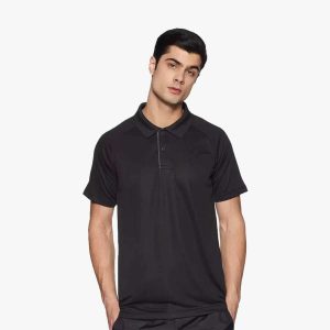 ADIDAS Collared T-Shirt Dry Fit Black 100% Polyster