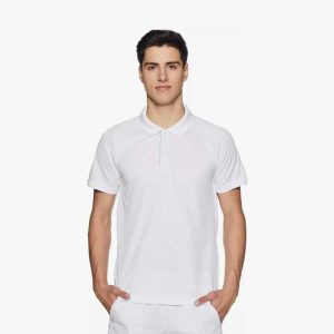 ADIDAS Collared T-Shirt Dry Fit White 100% Polyster