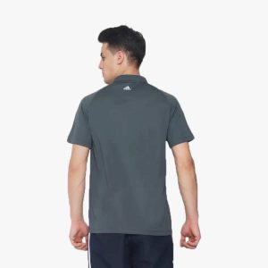 ADIDAS Collared T-Shirt Dry Fit Grey 100% Polyster