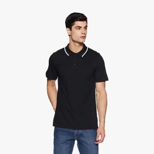 ADIDAS T-Shirt, White Black, Collared, Pc 60:40