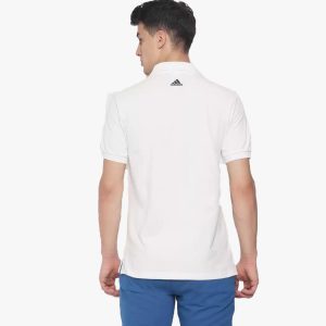 ADIDAS T-Shirt, White, Collared, Pc 60:40